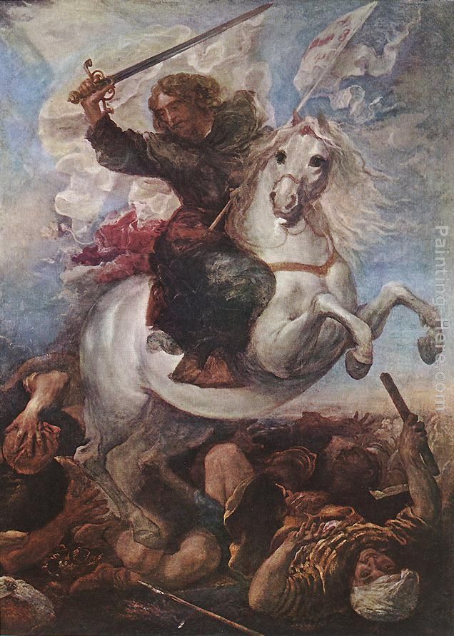 St James the Great in the Battle of Clavijo painting - Juan Carreno De Miranda St James the Great in the Battle of Clavijo art painting
